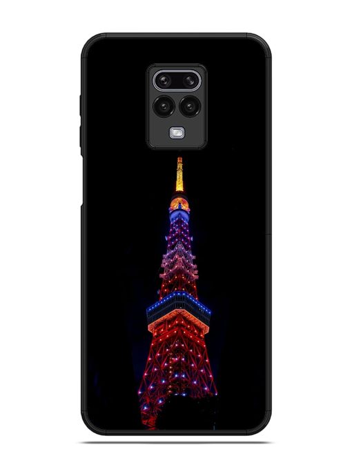 Eiffel Tower Night View Glossy Metal Phone Cover for Poco M2 Pro