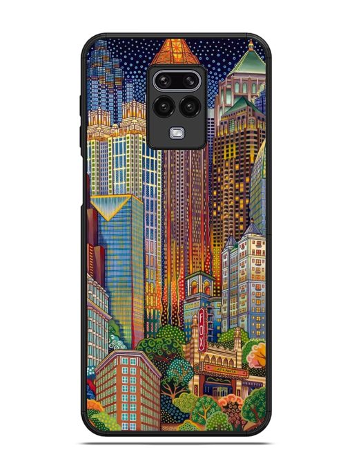 Cityscapes Art Glossy Metal Phone Cover for Poco M2 Pro Zapvi