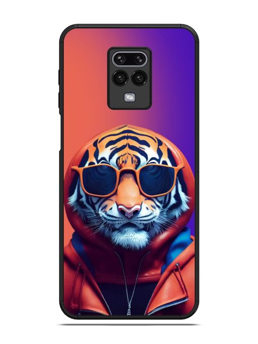 Tiger Animation Glossy Metal Phone Cover for Poco M2 Pro Zapvi