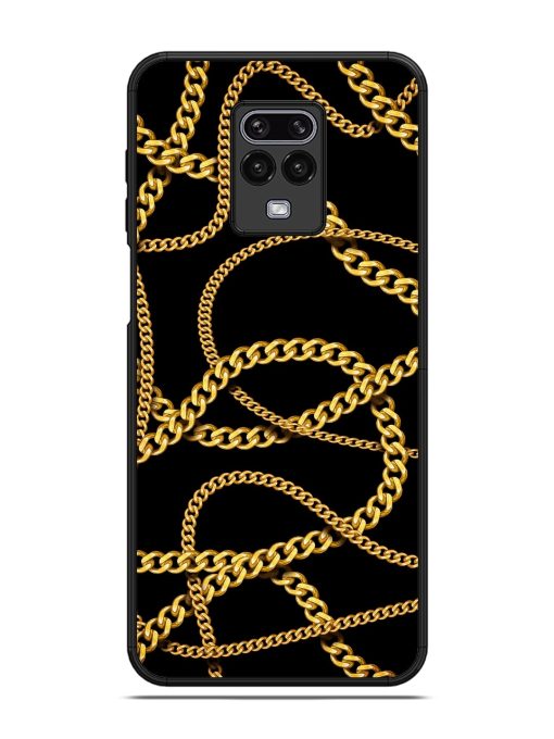 Decorative Golde Chain Glossy Metal Phone Cover for Poco M2 Pro