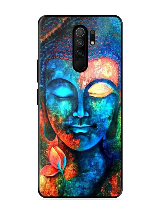 Buddha Painting Glossy Metal Phone Cover for Poco M2 Reloaded Zapvi