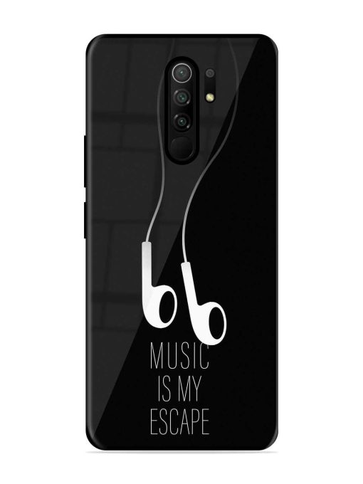 Music Is My Escape Glossy Metal Phone Cover for Poco M2 Reloaded Zapvi