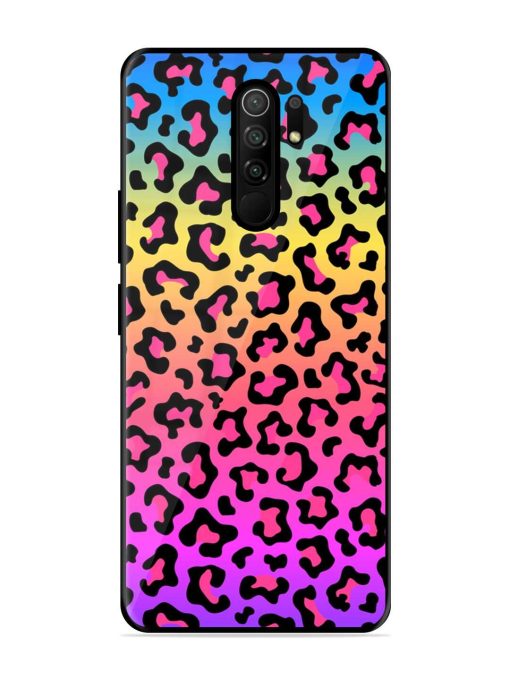 Neon Rainbow Colored Glossy Metal Phone Cover for Poco M2 Reloaded Zapvi