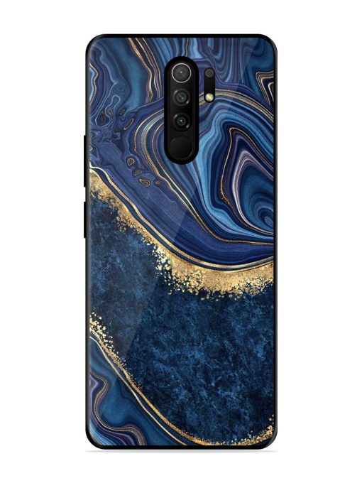 Abstract Background Blue Glossy Metal TPU Phone Cover for Poco M2 Reloaded Zapvi