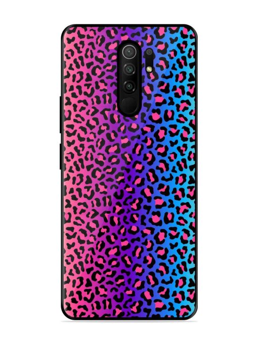 Colorful Leopard Seamless Glossy Metal Phone Cover for Poco M2 Reloaded Zapvi