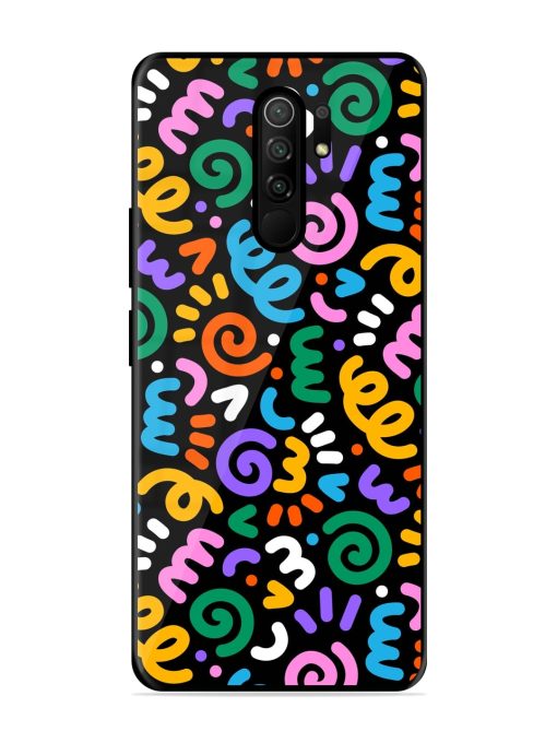 Colorful Seamless Vector Glossy Metal Phone Cover for Poco M2 Reloaded Zapvi