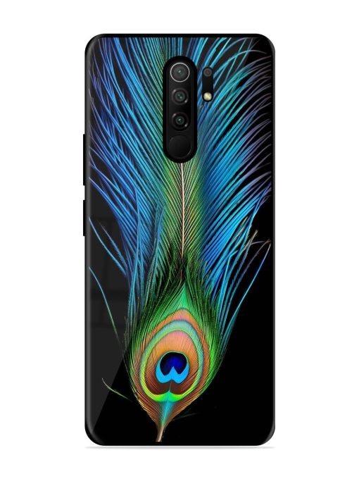 Peacock Feather Glossy Metal TPU Phone Cover for Poco M2 Reloaded Zapvi