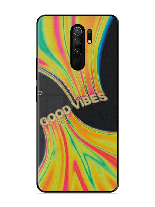 Good Vibes Glossy Metal Phone Cover for Poco M2 Reloaded Zapvi