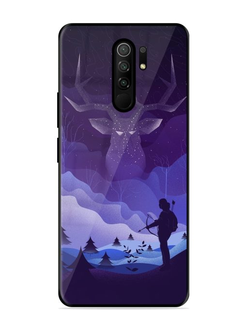 Deer Forest River Glossy Metal Phone Cover for Poco M2 Reloaded