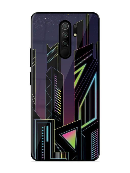 Neon Dreamscape Glossy Metal Phone Cover for Poco M2 Reloaded Zapvi