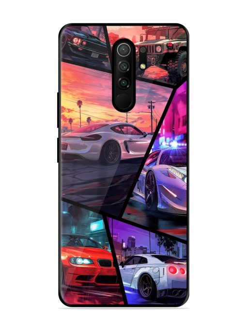 Ride In Pixels Glossy Metal Phone Cover for Poco M2 Reloaded Zapvi