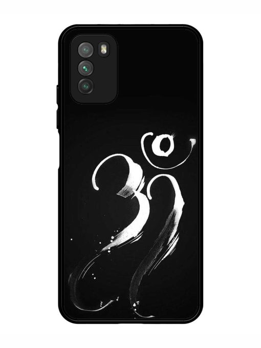 Om Logo Glossy Metal Phone Cover for Poco M3 Zapvi