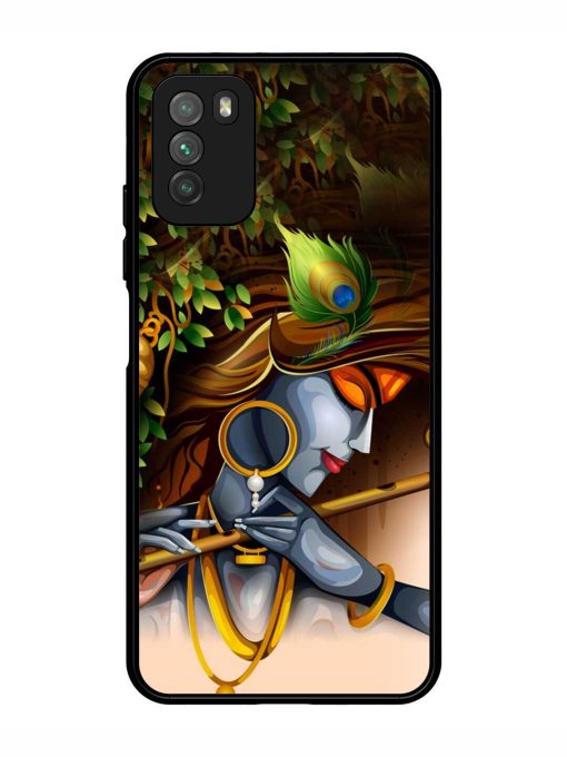 Krishna Glossy Metal Phone Cover for Poco M3