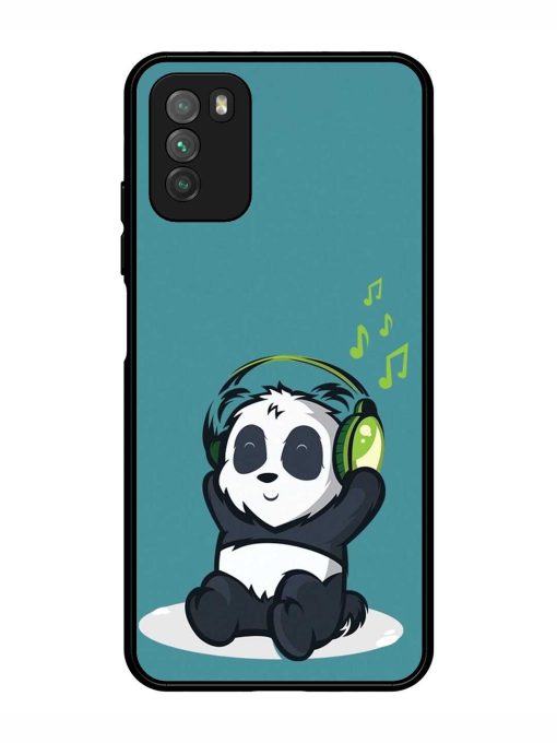 Music Panda Glossy Metal Phone Cover for Poco M3