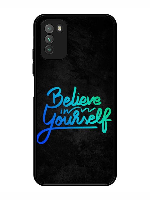 Believe In Yourself Glossy Metal Phone Cover for Poco M3 Zapvi