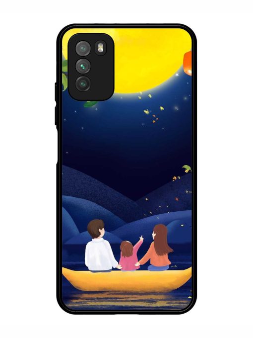 Happy Family And Beautiful View Glossy Metal Phone Cover for Poco M3