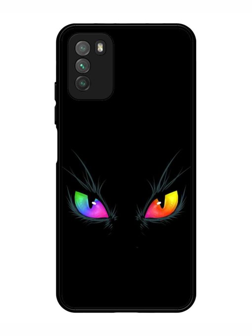 Cat Eyes Glossy Metal Phone Cover for Poco M3 Zapvi