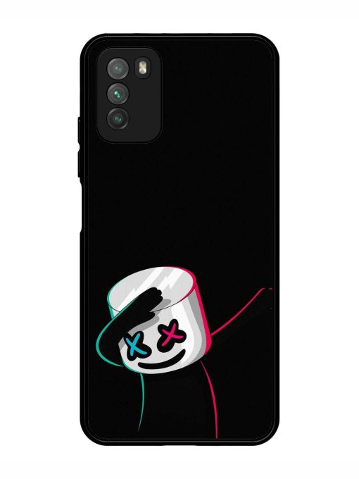 Black Marshmallow Glossy Metal Phone Cover for Poco M3 Zapvi