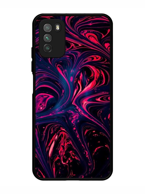 Abstract Background Glossy Metal Phone Cover for Poco M3 Zapvi