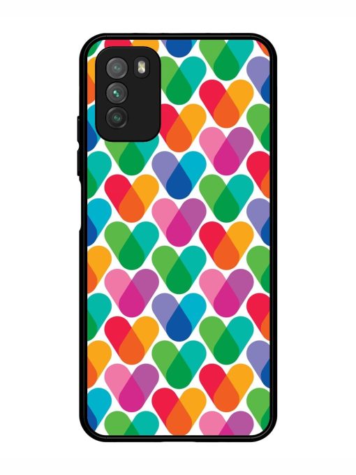 Overlapping Colors Colorful Glossy Metal TPU Phone Cover for Poco M3 Zapvi