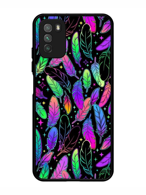 Bright Multi Colored Seamless Glossy Metal Phone Cover for Poco M3 Zapvi