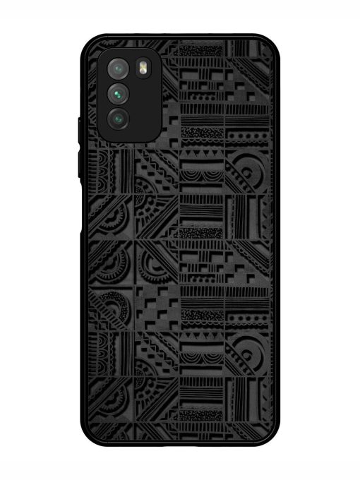 Seamless Pattern Glossy Metal Phone Cover for Poco M3 Zapvi