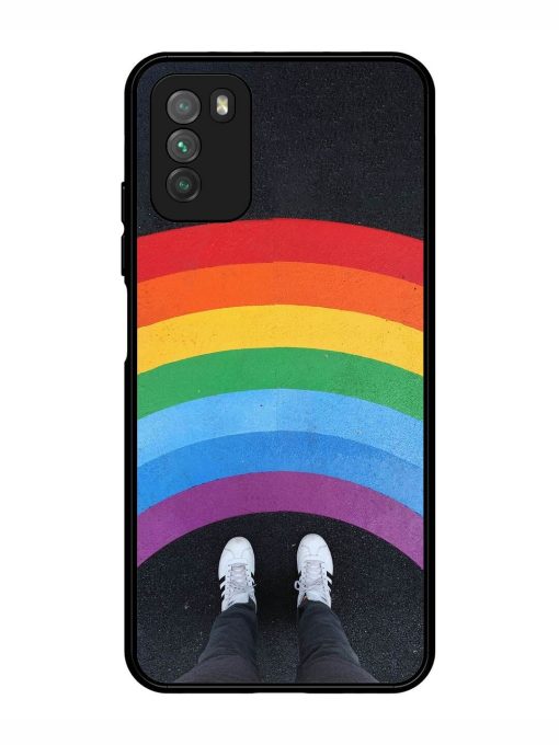 Legs Rainbow Glossy Metal TPU Phone Cover for Poco M3