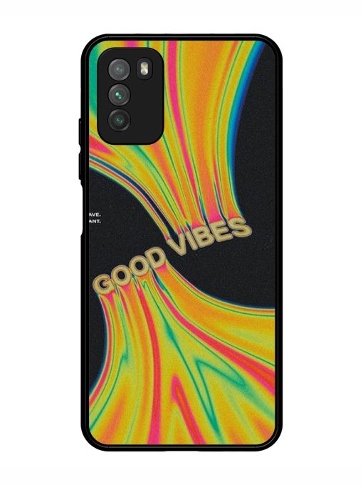 Good Vibes Glossy Metal Phone Cover for Poco M3 Zapvi