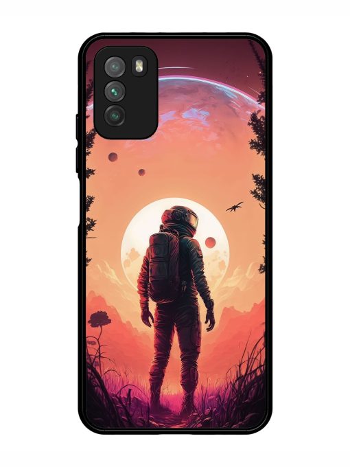 Red Sky At Morning Glossy Metal Phone Cover for Poco M3 Zapvi