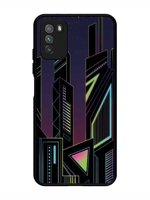 Neon Dreamscape Glossy Metal Phone Cover for Poco M3 Zapvi