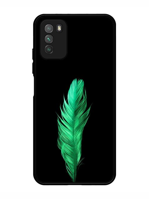 Feather Texture Glossy Metal Phone Cover for Poco M3