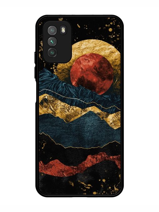 Gold Painting View Glossy Metal Phone Cover for Poco M3 Zapvi