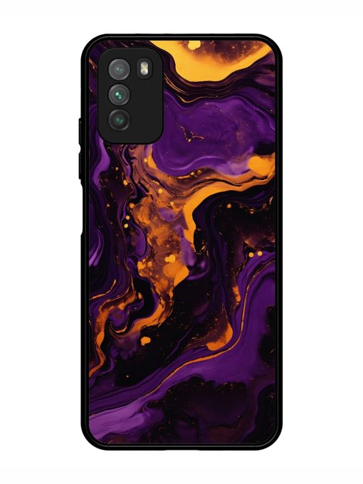 Painting Of A Purple Glossy Metal Phone Cover for Poco M3