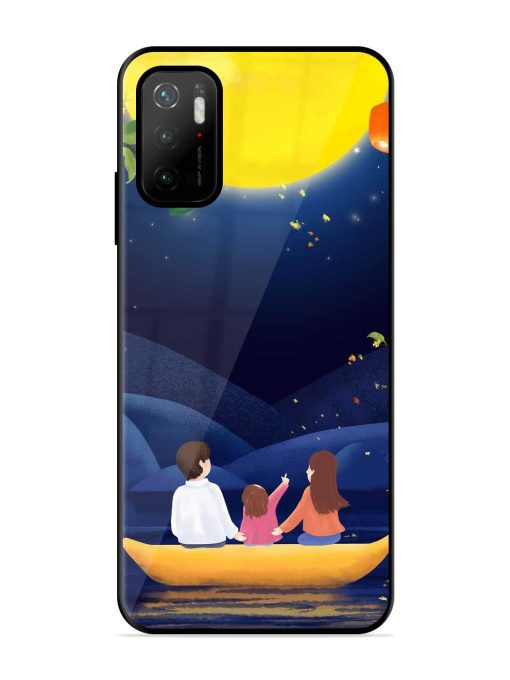 Happy Family And Beautiful View Glossy Metal Phone Cover for Poco M3 Pro (5G) Zapvi