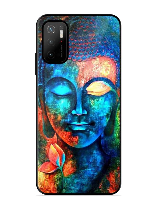 Buddha Painting Glossy Metal Phone Cover for Poco M3 Pro (5G) Zapvi