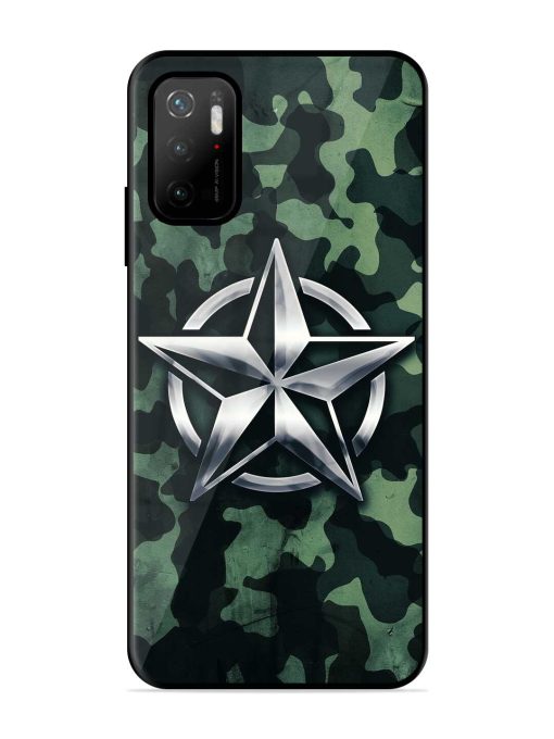 Indian Army Star Design Glossy Metal Phone Cover for Poco M3 Pro (5G) Zapvi