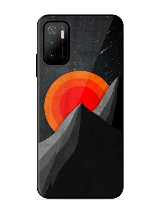 Black Mountain Glossy Metal Phone Cover for Poco M3 Pro (5G) Zapvi