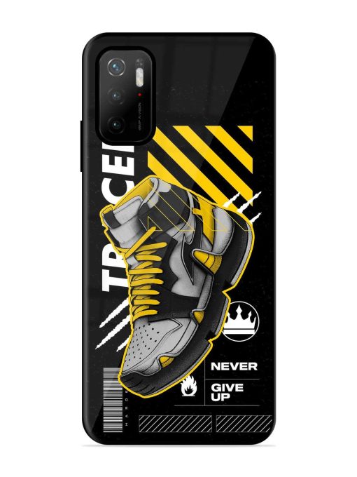 Shoe Background Glossy Metal Phone Cover for Poco M3 Pro (5G) Zapvi