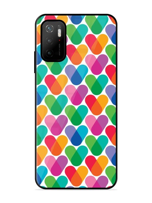 Overlapping Colors Colorful Glossy Metal TPU Phone Cover for Poco M3 Pro (5G)