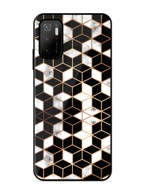 Vector Marble Texture Glossy Metal Phone Cover for Poco M3 Pro (5G)