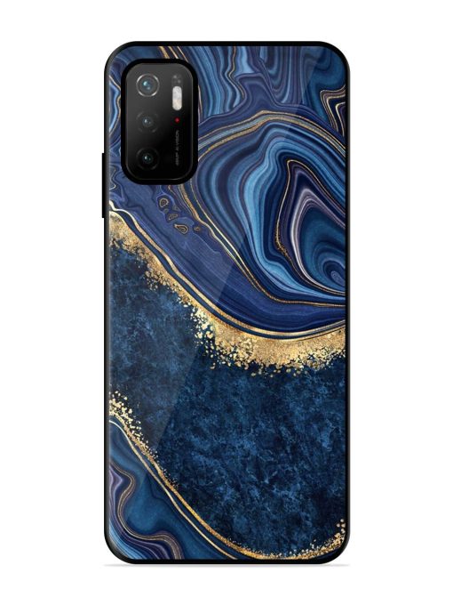 Abstract Background Blue Glossy Metal TPU Phone Cover for Poco M3 Pro (5G) Zapvi