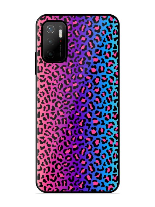 Colorful Leopard Seamless Glossy Metal Phone Cover for Poco M3 Pro (5G) Zapvi