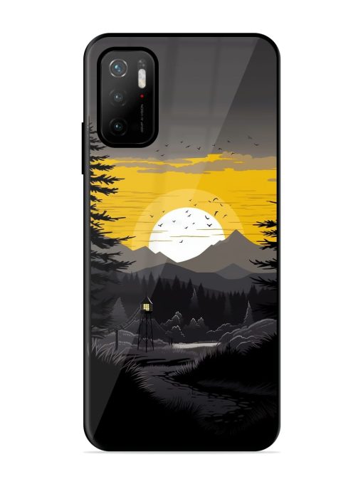 Sunset Vector Glossy Metal Phone Cover for Poco M3 Pro (5G) Zapvi