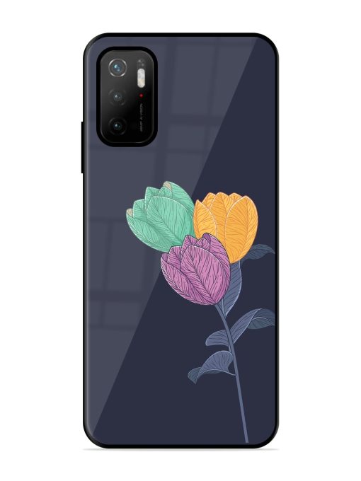 Flower Vector Glossy Metal Phone Cover for Poco M3 Pro (5G) Zapvi