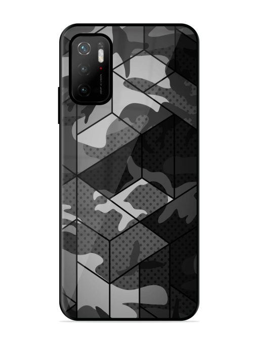 Hexagonal Pattern Glossy Metal Phone Cover for Poco M3 Pro (5G) Zapvi