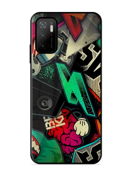 Graffiti Art Glossy Metal Phone Cover for Poco M3 Pro (5G) Zapvi