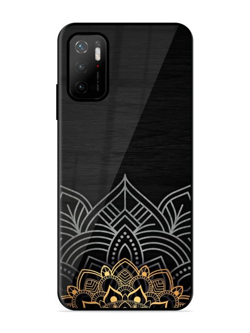 Decorative Golden Pattern Glossy Metal Phone Cover for Poco M3 Pro (5G) Zapvi