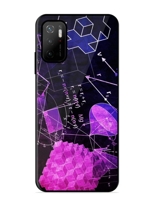 Math Physics Formula Art Glossy Metal Phone Cover for Poco M3 Pro (5G) Zapvi