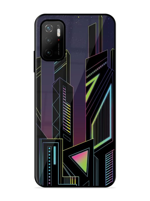 Neon Dreamscape Glossy Metal Phone Cover for Poco M3 Pro (5G)