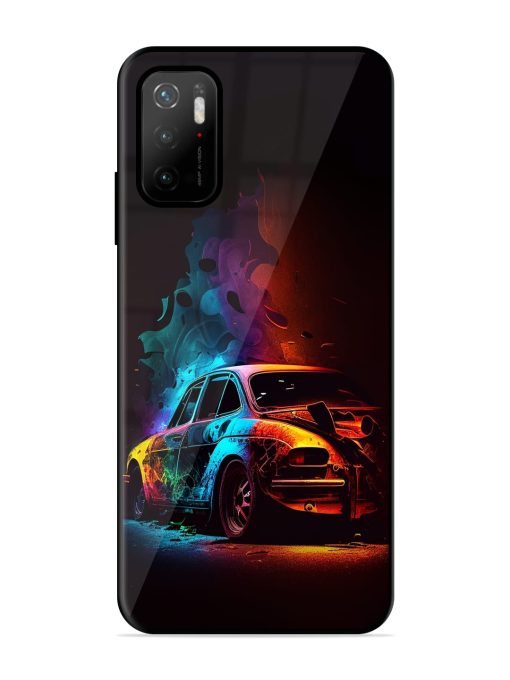 High Classic Car Art Glossy Metal Phone Cover for Poco M3 Pro (5G) Zapvi